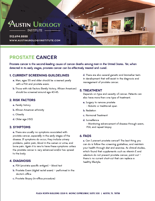 Prostate Cancer Factsheet